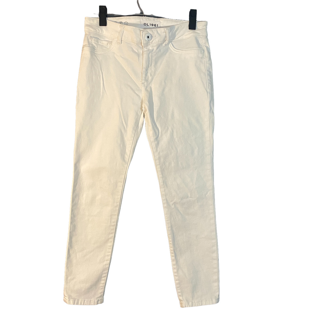 DL1961 White Florence Instasculpt Cropped Denim Jeans Women Sz 26